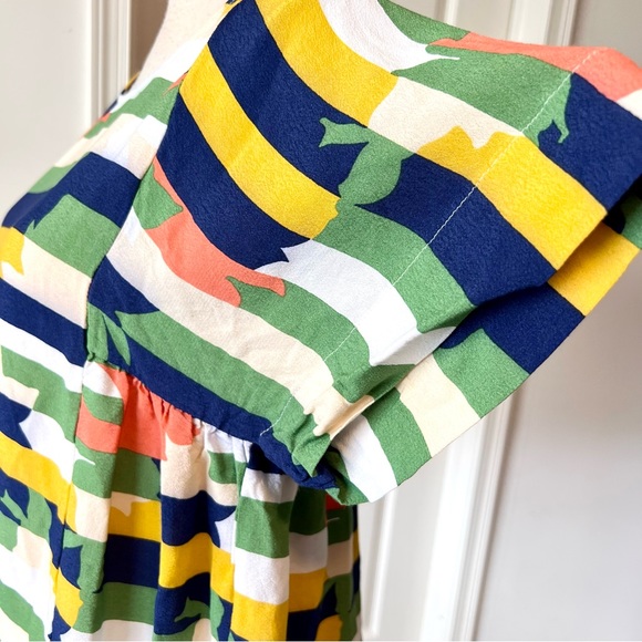 ANTHROPOLOGIE MAEVE Mila Colorful Abstract Striped Blouse—SZ. Small - Picture 5 of 14